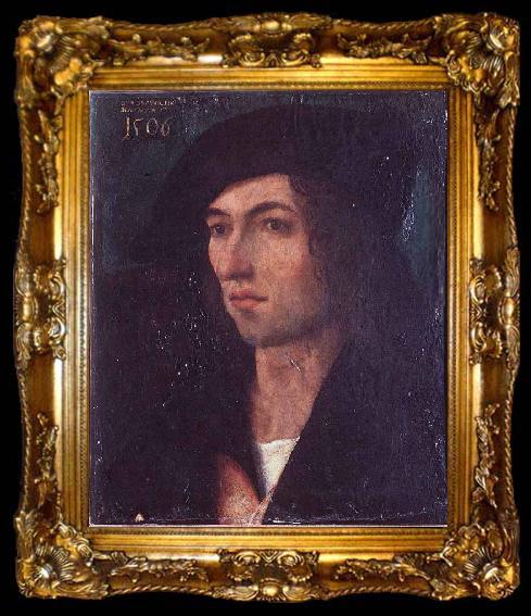 framed  Hans Burgkmair Portrait of a man, ta009-2